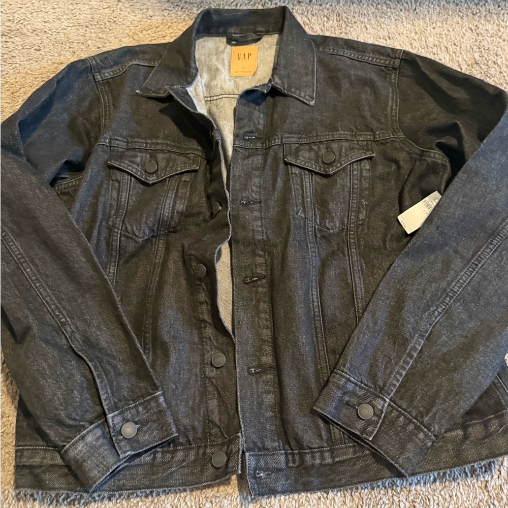 GAP Men's Dark Charcoal Denim Jacket